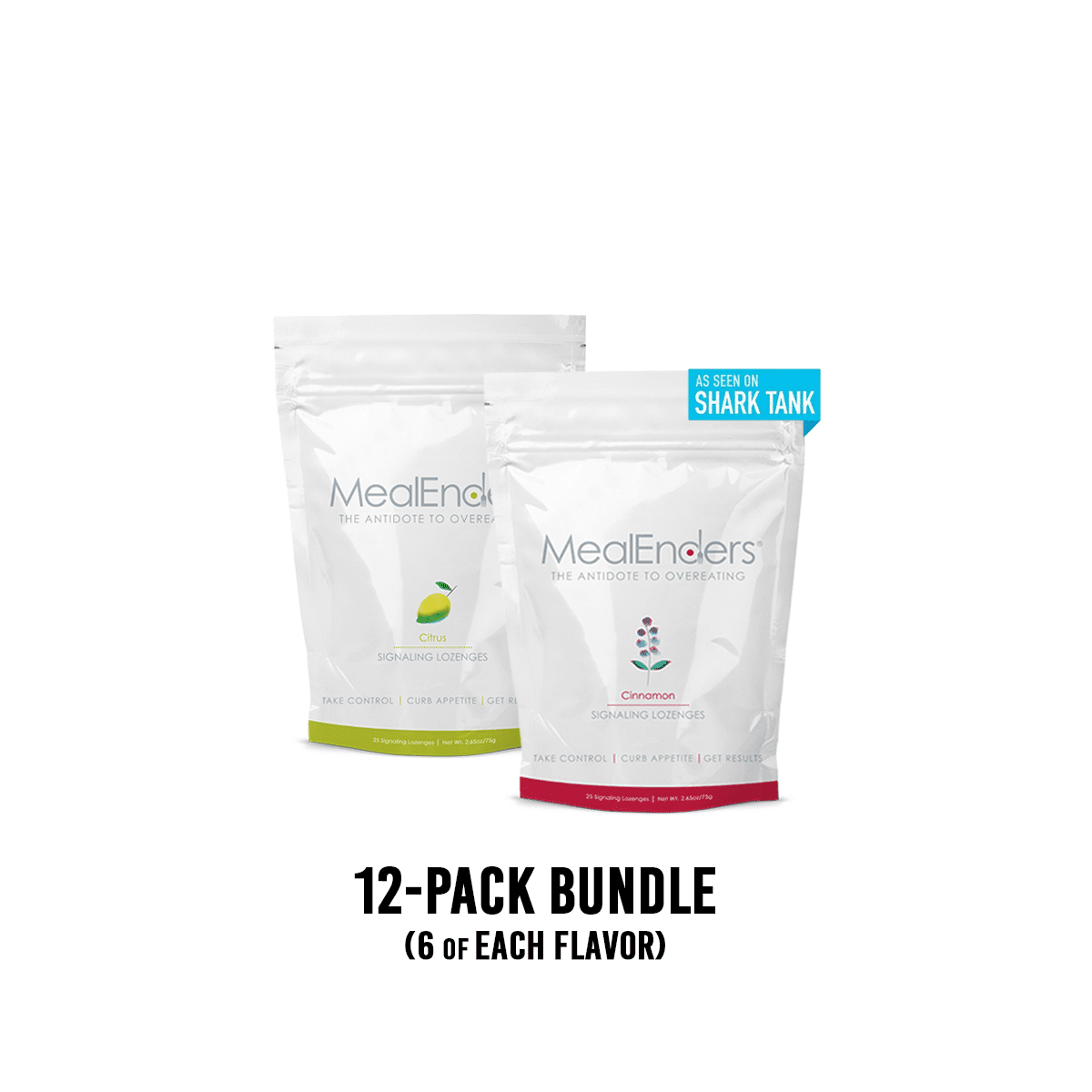 MealEnders Signaling Lozenges for Appetite Control, 12 Pack x 25 Ct