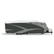 ADCO 36838 Designer Series Olefin HD Travel Trailer Cover Up To 15' , Gray/White
