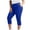 Blue, variant on Army Green Plus Size Yoga Capri Pants for Women Plus Size Yoga Capri Pants High Waisted Knee Length Lightweight Leggings Dressy Casual Pedal Pushers with Pockets Army Green 3XL