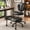Black, variant on Pinmoco Ergonomic Wide Seat Cross Legged Adhd Chair, Criss Cross Chair, Armless Pink Sherpa Desk Chair for Teens & Adults
