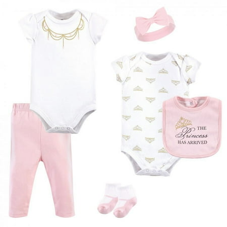 UPC: 0660168721645 | Little Treasure Baby Girl Layette 6-Piece Set  Princess 6-Piece  6-9 Months