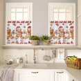 thumbnail image 4 of Christmas 3 Pieces Kitchen Curtains Valances Set Gingerbread Man Candy Biscuit Short Curtain Rod Pocket Window Curtain Window Treatment Tiers Valances (Single Panel 54"x18",2 Tiers 27.5"x36"), 4 of 6
