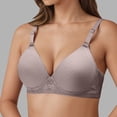 thumbnail image 2 of Bras for Women,Full Coverage Wireless Bras Plus Size Support Comfort Non Padded Breathable Soft Cup Everyday Wear,Sports Bras for Women,Light Gray,36, 2 of 5