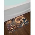 thumbnail image 2 of Ambesonne Earthy Boho Bath Mat, Gothic Woods Waves Sun, 30.2" x 20", Dark Slate Blue Cinnamon, 2 of 3