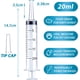 thumbnail image 2 of ZHAOCHENG Jeringas de 20 ml para Líquidos, Oral, Laboratorios Científicos, Medición, Dispensación, con Tapón - 3 Jeringas de 20 ml, 2 of 5