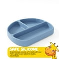 thumbnail image 2 of Plate for Baby Food by Muqee Peeko in Carolina Blue color with 3 Sections - FDA Approved Silicone, 2 of 10