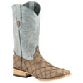 thumbnail image 2 of Ferrini Mens Bronco Pirarucu Print Embroidered Square Toe Cowboy  Mid Calf, 2 of 4