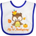 thumbnail image 3 of Inktastic My First Thanksgiving Owl Boys or Girls Baby Bib, 3 of 4