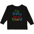 thumbnail image 3 of Inktastic My Granny Love Me Gift Boys or Girls Long Sleeve Toddler T-Shirt, 3 of 5