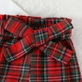 thumbnail image 5 of Baby Girls Christmas Outfits Ribbed Romper Bodysuit Pants Set Fall Winter Outfits Baby Girls Clothes, 5 of 9