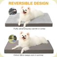 thumbnail image 4 of Cama ortopédica para perros KSIIA Deluxe Plush, impermeable, gris, 29 x 18 cm, 4 of 6