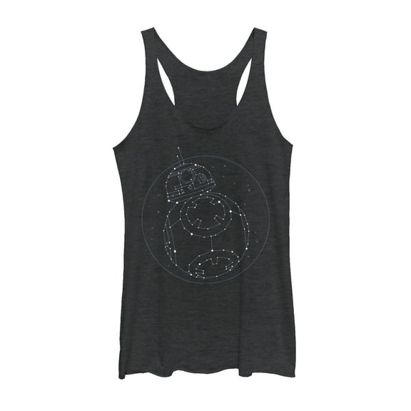 Women's Star Wars: The Rise of Skywalker BB-8 Starry Constellation  Racerback Tank Top Black Heather Small