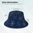 thumbnail image 3 of Balery Snowflake Dark Blue Sombreros para el sol para hombre y mujer, sombrero de pescador con UPF 50+, 3 of 6