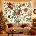 thumbnail image 3 of Vintage Protea Exotic Flower with Curling Vines, Romantic Boho for Flower Lovers, Botanical Wall Art, Mother's Day Gift, Tapestry Wall Hanging for Bedroom and Living Room, 3 of 7