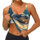 thumbnail image 3 of Fotbe Sunshine Underwater Sand Turtle Sujetador Deportivo Largo sin Aros para Mujer con Almohadillas y Soporte Medio, Transpirable y Absorbente, Camiseta Tipo Chaleco o Tank Top-Large, 3 of 8