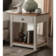 thumbnail image 2 of Alaterre Furniture Savannah End Table Ivory with Natural Wood Top, 2 of 4