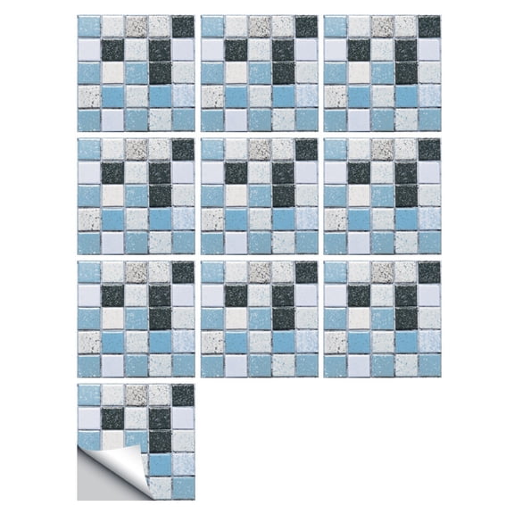 Aoyunhp 10 Pcs Peel and Stick Wallpaper,Self-Adhesive Tile Transfer for Home Decor,Peel and Stick Decal,Crystal Tile Stickers Diy Waterproof for Kitchen Bathroom,Wall Stickers Decor