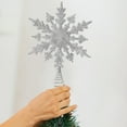 thumbnail image 5 of JVBTVB 3D Hollow Star Christmas Tree Topper with Sparkling Fleecy Layout, Easy Clip-On Installation for Holiday Decor (Gold/Red/Silver), 5 of 6