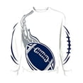 thumbnail image 4 of Football Sweatshirts for Women Game Day Long Sleeve Crew Neck Tunic Tops Football Team Football Fan Pullover Sweaters Baggy Plain Gift Cute Football Season Soccer Fall Fashion Must Haves Light Blue, 4 of 4
