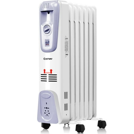 1500W Electric Oil Filled Radiator Space Heater (Best Indoor Space Heaters Energy Efficient)