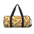 thumbnail image 2 of Fotbe Hot Dogs Pattern Foldable Sports Gym Bag with Wet Dry Pocket, Ultralight Travel Bag, Large Capacity Duffel Bag, Splash Proof Carry on Bag, Overnight Bag, Weekender Bag, 2 of 8