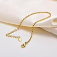 thumbnail image 4 of 2mm 3mm 5mm Width Stainless Steel Oval Shape Bean Beads Style Chain Bracelet, 4 of 11