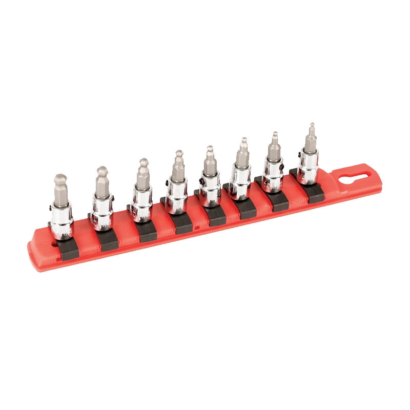 Wiha 71798 Ball-End Hex Inch Bit Socket Set, 1/4