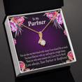 thumbnail image 3 of To My Partner Partner and Bestfriend Alluring Ribbon Necklace Message Card, 3 of 20