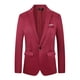 thumbnail image 5 of BLAZER PROM CHIC INSPIRADO para hombres, chaquetas deportivas de cuello pico de un solo botón para bodas de negocios, 5 of 6