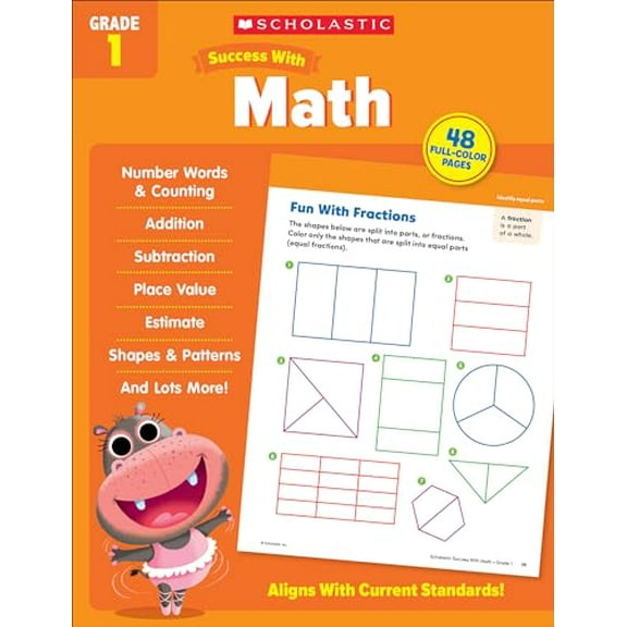 Pre-Owned Scholastic Success with Math Grade 1 Workbook (Paperback) 1338798480 9781338798487