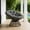 Dark Gray, variant on Villeston Comfortable Ergonomic Wicker Papasan Chair, 360° Swivel Indoor Outdoor Rattan Chair with Soft Thick Cushion, Ideal for Living Room, Bedroom, Reading Room,White
