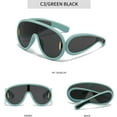 thumbnail image 4 of Punk Sunglasses Women Men Hip Hop One Piece Sun Glasses UV400 Shades Mirror Eyewear, 4 of 8