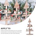 thumbnail image 3 of Injueey Decoración de árbol de Navidad de con soporte de dibujos animados de Papá Noel, muñeco de nieve, alce, decoración de mesa, adornos, Kits de decoración para fiestas Muñeco de nieve Injueey HA069453-02, 3 of 6