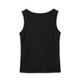 thumbnail image 3 of Womens Sleeveless Crewneck Ribbed Tank Tops Casual Basic Summer Top Slim Fitted Racerback Shirts Black S, 3 of 5