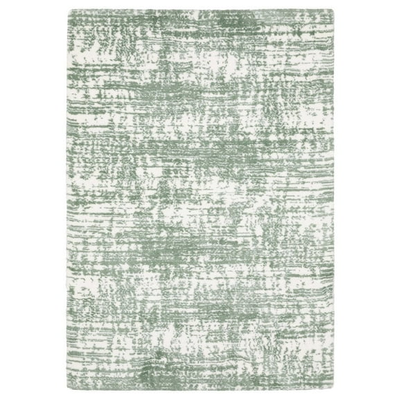 Oriental Weavers Galileo Area Rug - GAL09 - 5'3" x 7'6" - in Green/ Ivory - Modern Industrial Style, Stain Resistant, Family and Pet Friendly , Bedroom, Office Rug