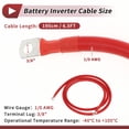 thumbnail image 3 of Cable Inversor de Batería 1 Pc de Unique Bargains Cable de Batería 3/8" Lug 1/0 AWG Gauge 6.5FT Rojo de Cobre Estañado, 3 of 7
