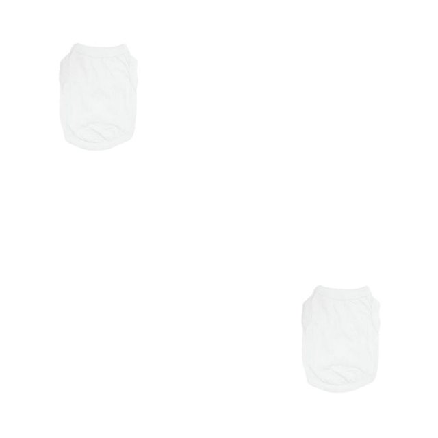 Greeniant Ropa de cachorro de algodón pequeño sin hebillas transpirable dulce regalo traje primavera y verano perro chaleco ropa mascota camisa Blanco XXL 2Conjunto