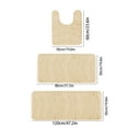 thumbnail image 2 of Kezqiaxn Bath Mat Set Bathroom Rugs Non-Slip Bath Mat Toilet Rugs U Shaped Toilet Mats Doormat Household Carpet Absorbent Bathroom Mats Quick Dry Beige, 2 of 8