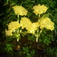 thumbnail image 4 of Wzzjkit Solar Powered Three Headed Embroidered Simulation Flower Lamp for Outdoor Courtyard Decoration Floor Lamp, 4 of 5
