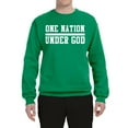 thumbnail image 2 of Wild Bobby One Nation Under God Inspirational/Christian Unisex Crewneck Graphic Sweatshirt, Kelly, Large, 2 of 5