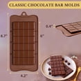 thumbnail image 2 of Moldes para barras de chocolate, paquete clásico de silicona, 4 unidades, kit para hacer barras de caramelo a presión, juego de moldes, proteínas y energía, regalos hechos a mano, 2 of 5