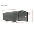 thumbnail image 4 of Arrow 10 x 29 x 7 ft Charcoal Steel Carport With 2 Side Wall Kit, 4 of 15