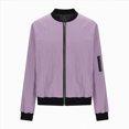 thumbnail image 5 of Towmus Fall Jackets for Women 2025 Trendy Zip Up Bomber Jacket Lightweight Outwear Coat Spring Winter Coats, 5 of 6