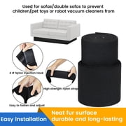 Bed Blockers for Pets, Under Couch Blocker, Under Couch Blocker, Adjustable Elastic Strap Barrier to Prevent Toys and Items From Going Under Furniture, Under Bed Blocker Gap Bumper for Pets, Black