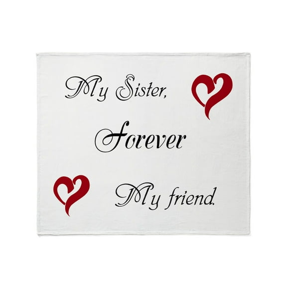 CafePress - My Sister Forever/ Throw Blanket - Soft Fleece Throw Blanket, 50"x60" for All Ages