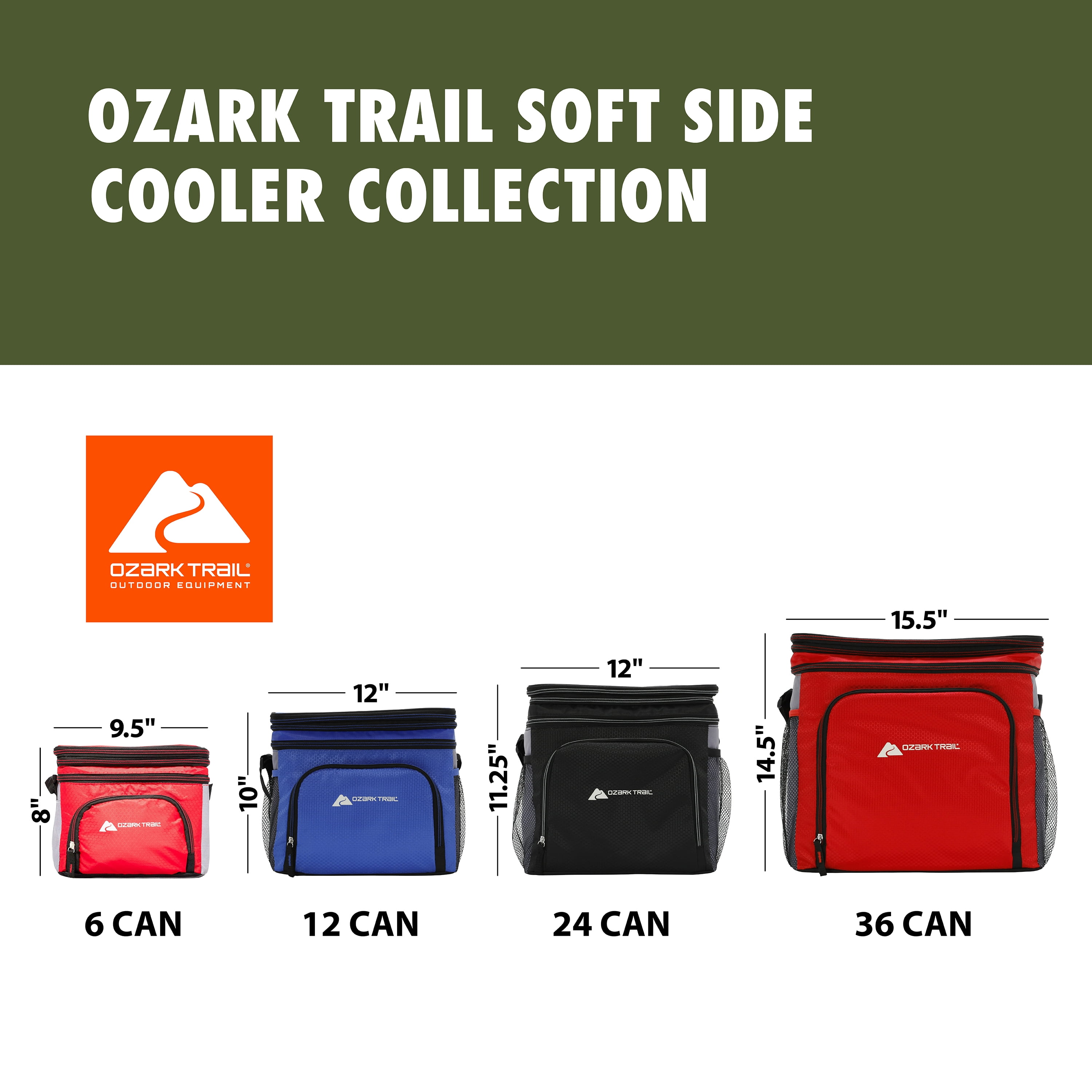 Ozark Trail - Brandclub - Small Cooler, 6 Quart Soft Sided Cooler