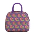 thumbnail image 2 of Lunch Bag Lunch Box for Women Reusable Insulated Lunch Bags,Water-Resistant Snail Shell with Pink on Purple Background Cooler Lunch Tote Bag, Large Capacity for Work Travel Picnic, 2 of 6