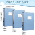 thumbnail image 3 of Thickened Archive Box Plastic File Box Large Capacity Blue Document Contract Storage Data Box, 3 of 9