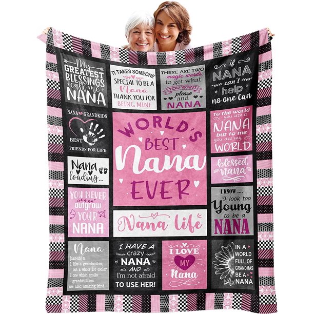 LHSHID Nana Gifts Blanket Gifts for Nana Nana Blanket Nana Birthday Gifts Birthday Gift for Nana Best Nana Ever Gifts Nana Gifts from Grandkids Grandma Gifts Granny Gigi Mimi Gift 30"x40"
