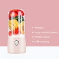thumbnail image 5 of LELINTA 300ML Capacity Mini Electric Fruit Juicer, Automatic Portable Electric Juicer Mixer Kitchen Fruit Blender USB (White/Pink), 5 of 5